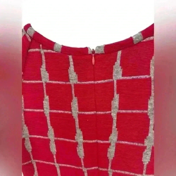 Anthropologie Yoana Baraschi Red Knit Short Sleeve Bodycon Sweater Dress‎ XS - Picture 7 of 9